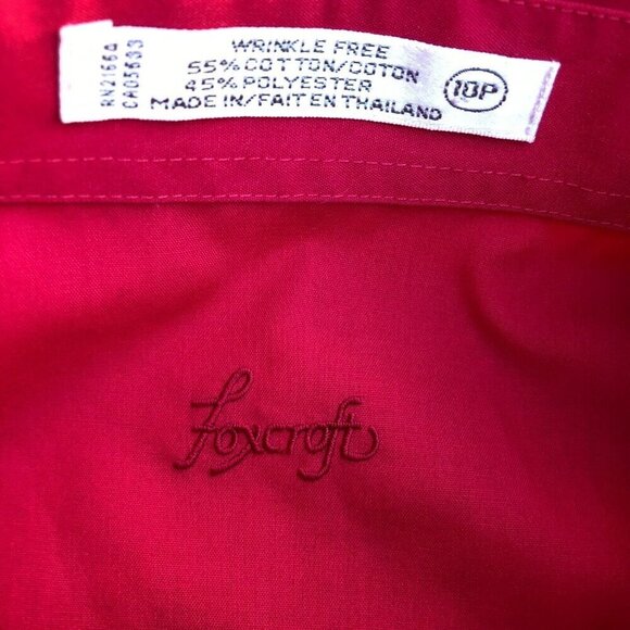 FOXCROFT Fuchsia Button Down Shirt Women's 10P Wrinkle Free Blouse Top Collared‍ - Picture 3 of 8